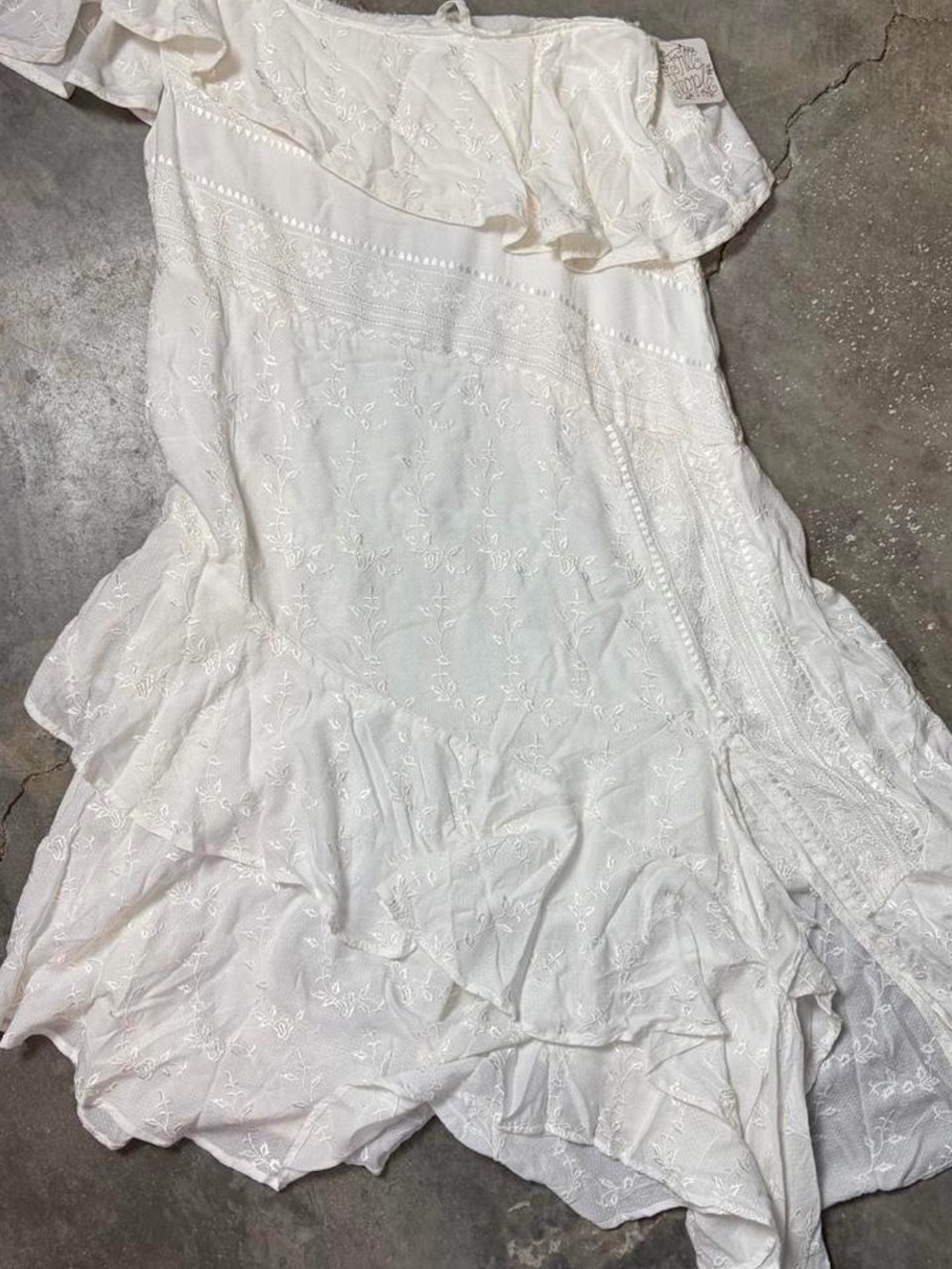 NWT Free People Asymmetrical Fairy Hem One Shoulder Dress Size Small